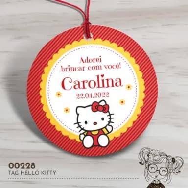 Tag Redonda Hello Kitty - 00228