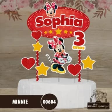 Topo de Bolo MInnie - 00604