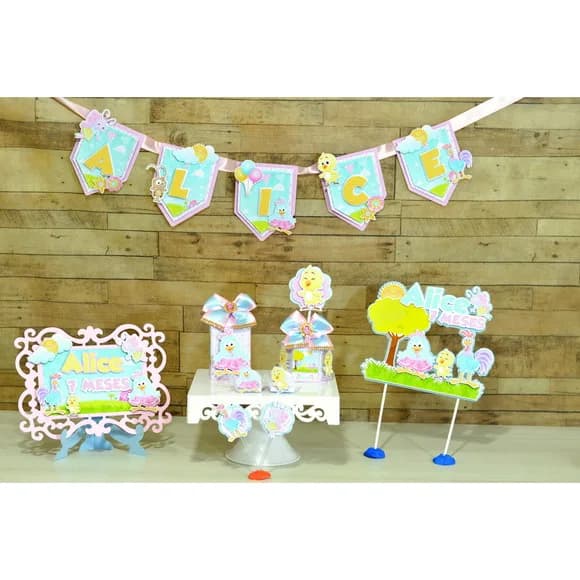 Kit Mesversário Galinha Pintadinha - Só Um Bolinho