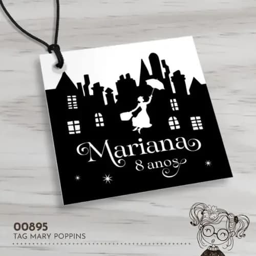 Tag Quadrada Mary Poppins - 00895