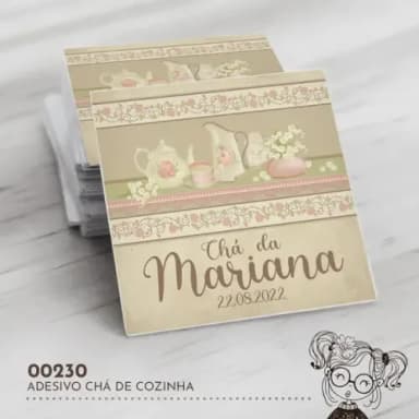 Adesivo Quadrado Chá de Cozinha - 00230