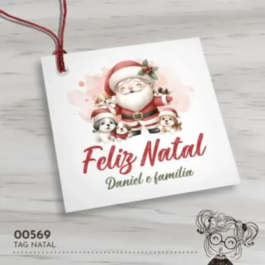 Tag Quadrada Natal - 00569