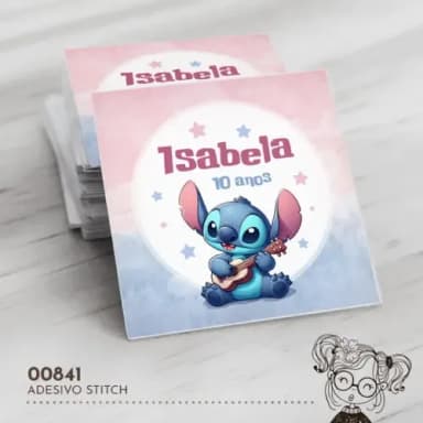 Adesivo Quadrado Stitch - 00841