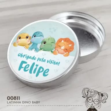Latinha Adesivada Dino Baby - 00811