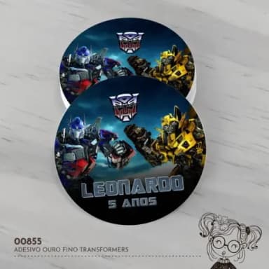 Adesivo Água Ouro Fino Transformers - 00855