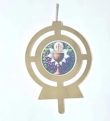 Topo de Bolo 1ª Eucaristia Acrílico Vela Pavio Magico 1 Uni