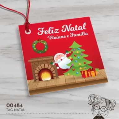 Tag Quadrada Natal - 00484