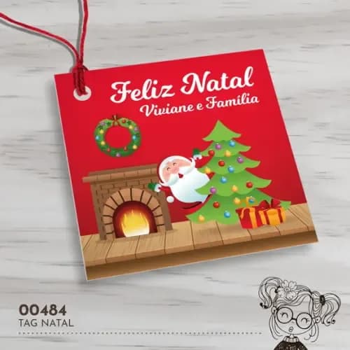 Tag Quadrada Natal - 00484