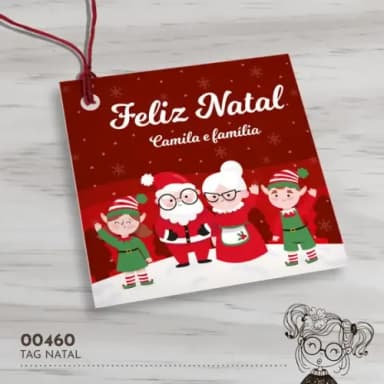 Tag Quadrada Natal - 00460