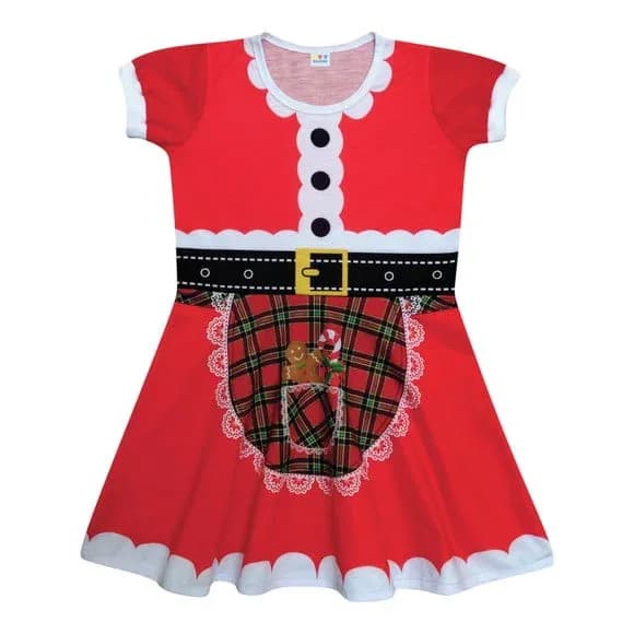 Vestido Infantil Mamãe Noel