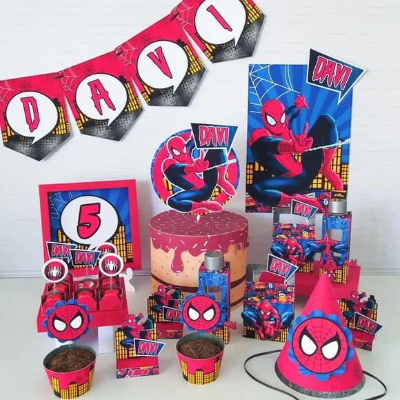 Kit 30 Lembrancinhas Homem Aranha