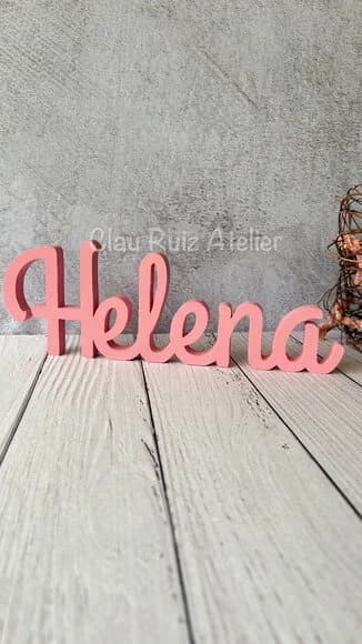 Letras de mdf -nomes Linha Cursiva _ Decoração Bebê