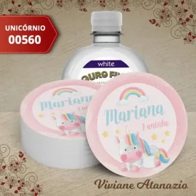 Adesivo Água Ouro Fino Unicórnio - 00560