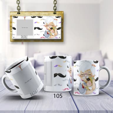 Caneca de Porcelana  Personalizada dia dos Pais-Presente Exlusivo