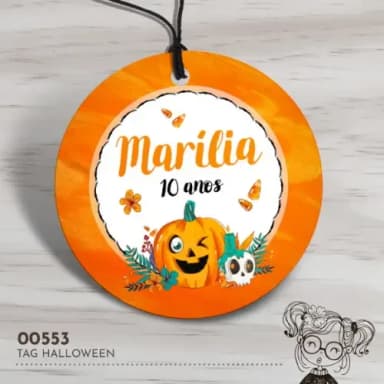Tag Redonda Halloween - 00553