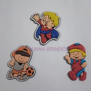 Apliques Emborrachado de Meninos Variados - pct c/ 9 unid