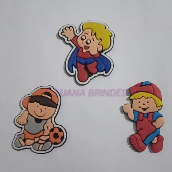 Apliques Emborrachado de Meninos Variados - pct c/ 9 unid