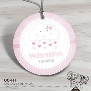 Tag Redonda Chuva de Amor - 00441