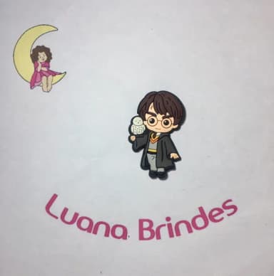 Aplique Harry Potter e Coruja Emborrachado Pct C/6 Unidades