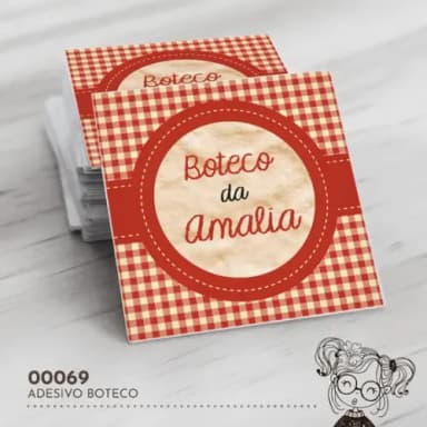 Adesivo Quadrado Boteco - 00069