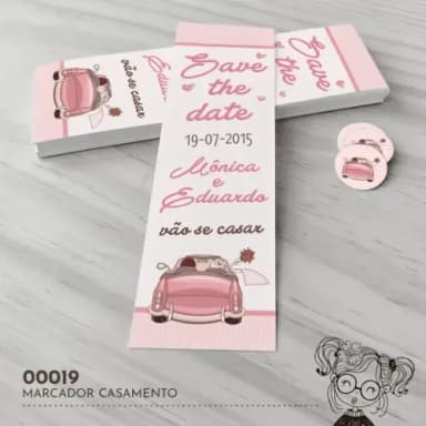 Marcador de Livro Save The Date - 00019