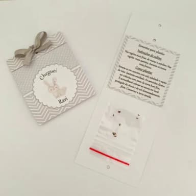 Lembrança Maternidade Sementinha Amor perfeito Elefante
