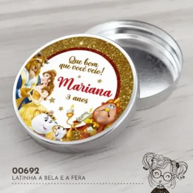 Latinha Adesivada a Bela e a Fera - 00692