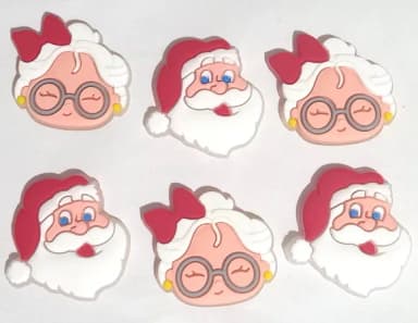 Apliques de Natal Emborrachados - 6 Unidades
