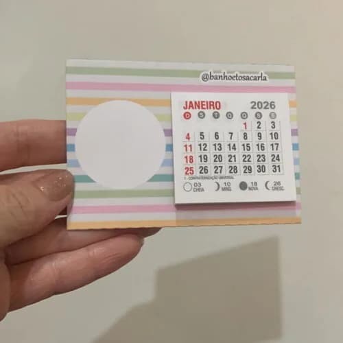 Brinde Loja Mini Calendário de Mesa