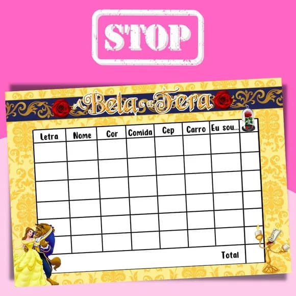 Jogo do Stop ( Conhecido Como Adedanha)
