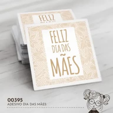 Adesivo Quadrado Dia das Mães - 00395