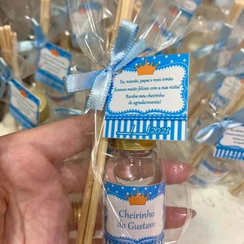 Lembrança Maternidade Aromatizador Realeza Coroa Azul