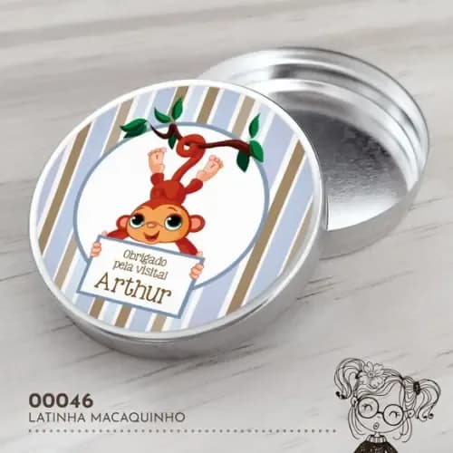 Latinha Adesivada Macaquinho - 00046