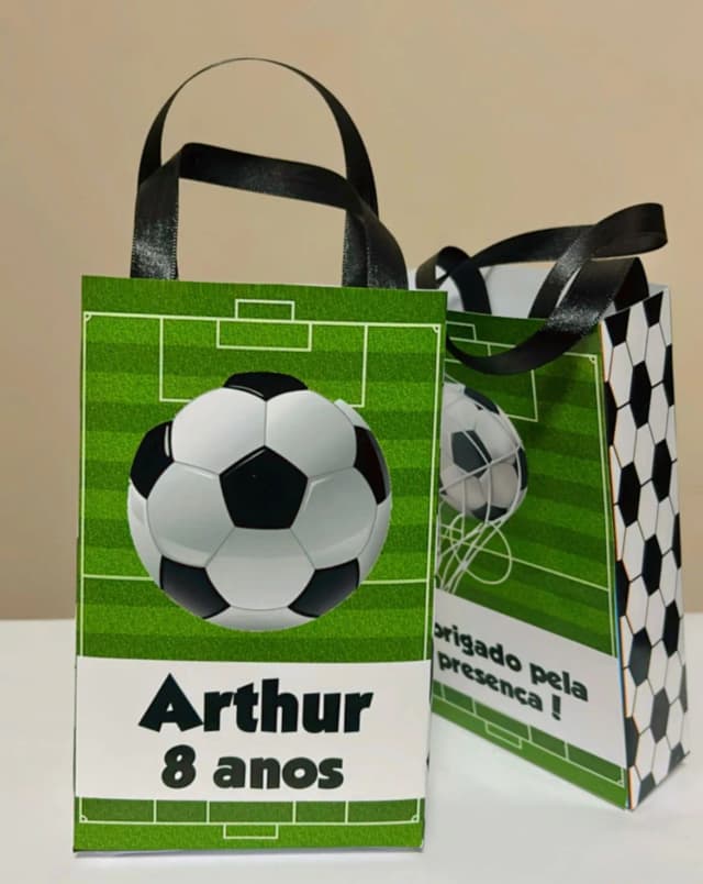 Sacolinhas Personalizada Futebol Lembrancinhas Para Aniversário