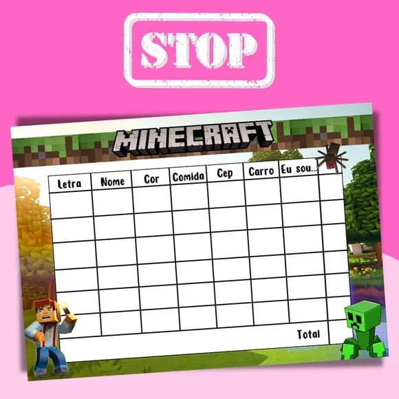 Jogo do Stop ( Conhecido Como Adedanha)