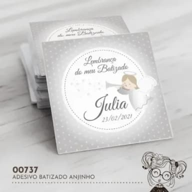 Adesivo Quadrado Anjinho - 00737