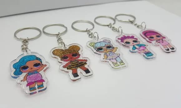 Chaveiros Lol em Acrílico de 4cm Pacote com 30 Unidades