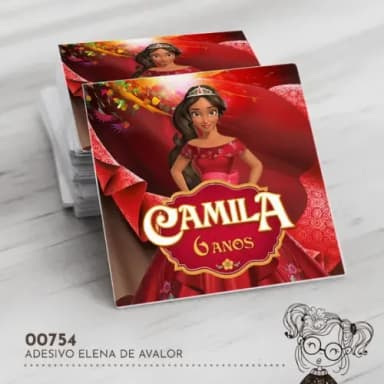 Adesivo Quadrado Elena de Avalor - 00754
