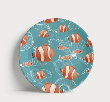 Prato Decorativo Peixes - Charme Marinho para Sua Decoração