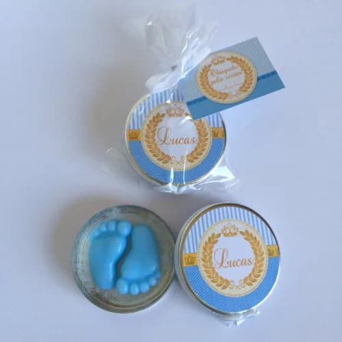 Lembrancinha Latinhas Mint to be Príncipe Azul