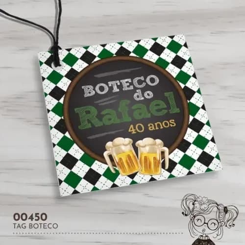 Tag Quadrada Boteco - 00450