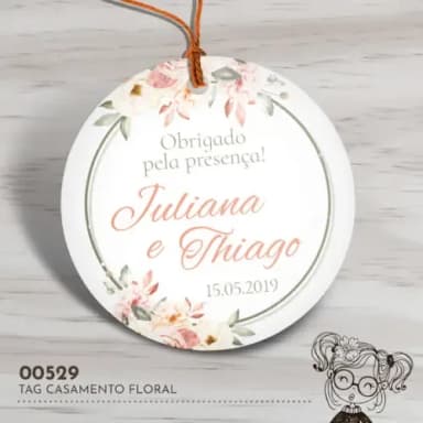 Tag Redonda Casamento - 00529