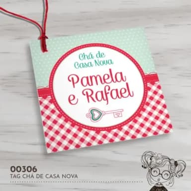 Tag Quadrada Chá de Casa Nova - 00306