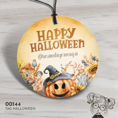 Tag Redonda Halloween - 00144