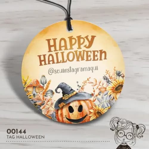 Tag Redonda Halloween - 00144