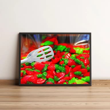 Quadro Frutinhas Verde e Vermelhas 104