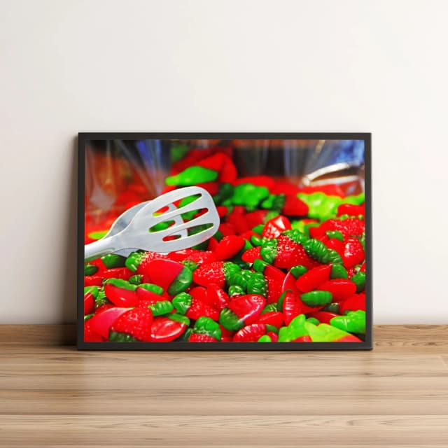Quadro Frutinhas Verde e Vermelhas 104