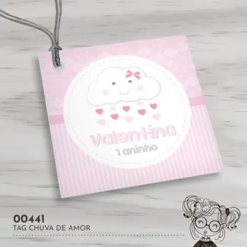 Tag Quadrada Chuva de Amor - 00441