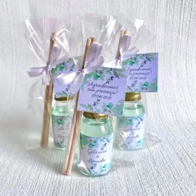 Lembrancinha Casamento Aromatizador Floral Verde