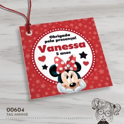 Tag Quadrada Minnie - 00604